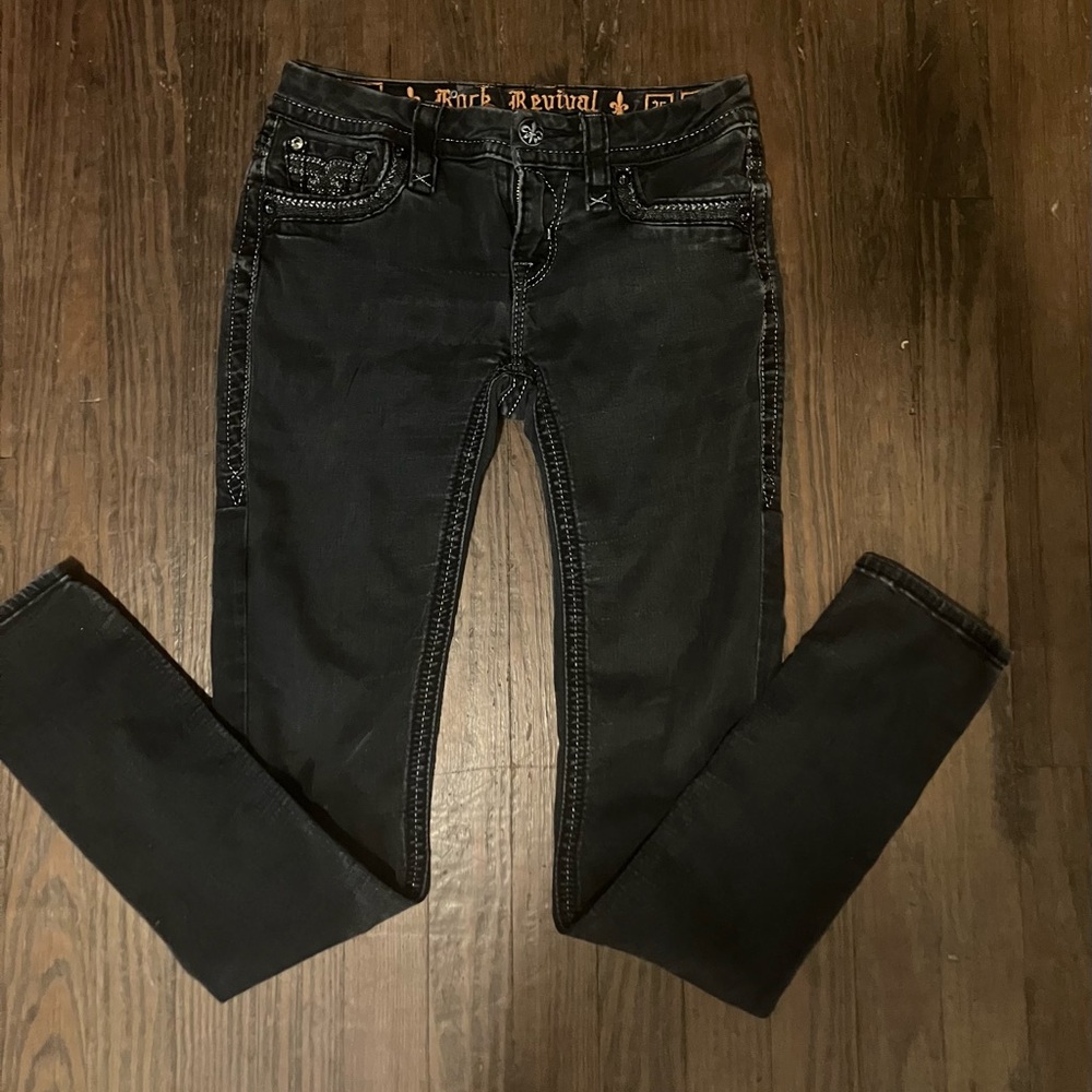Rock Revival Black Skinny Jeans for Women